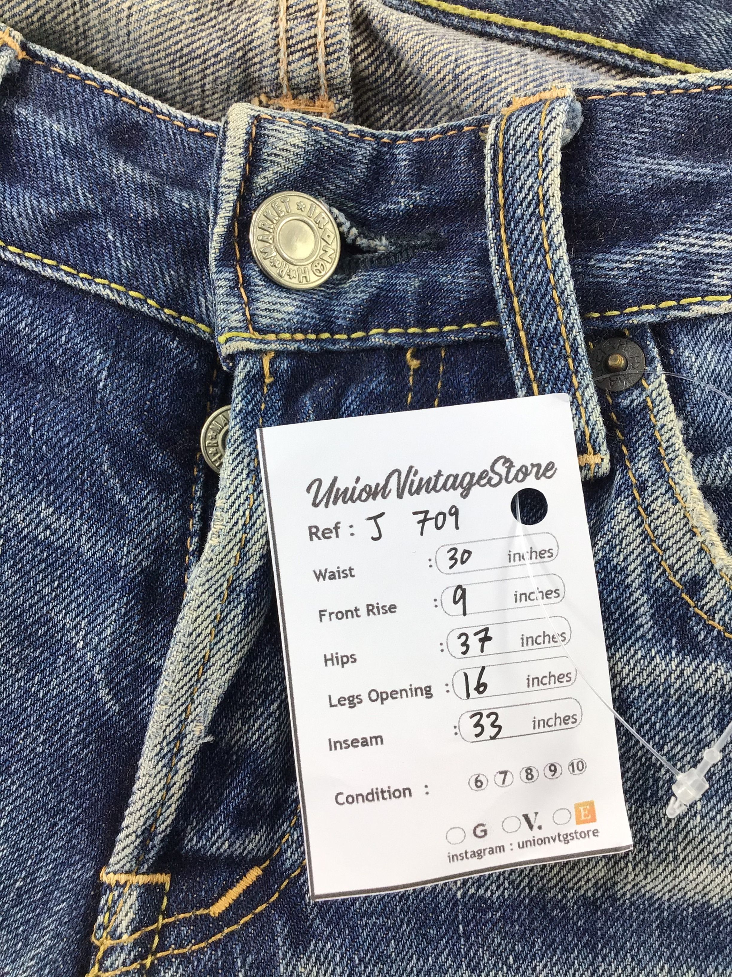 Vintage Vintage H.R Market Selvedge Jeans-J709 Size US 30 / EU 46 - 12 Thumbnail