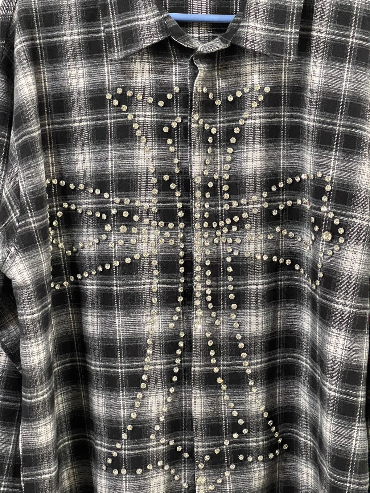 HMDD Rhinestone Cross Flannel Size US XL / EU 56 / 4 - 2 Thumbnail