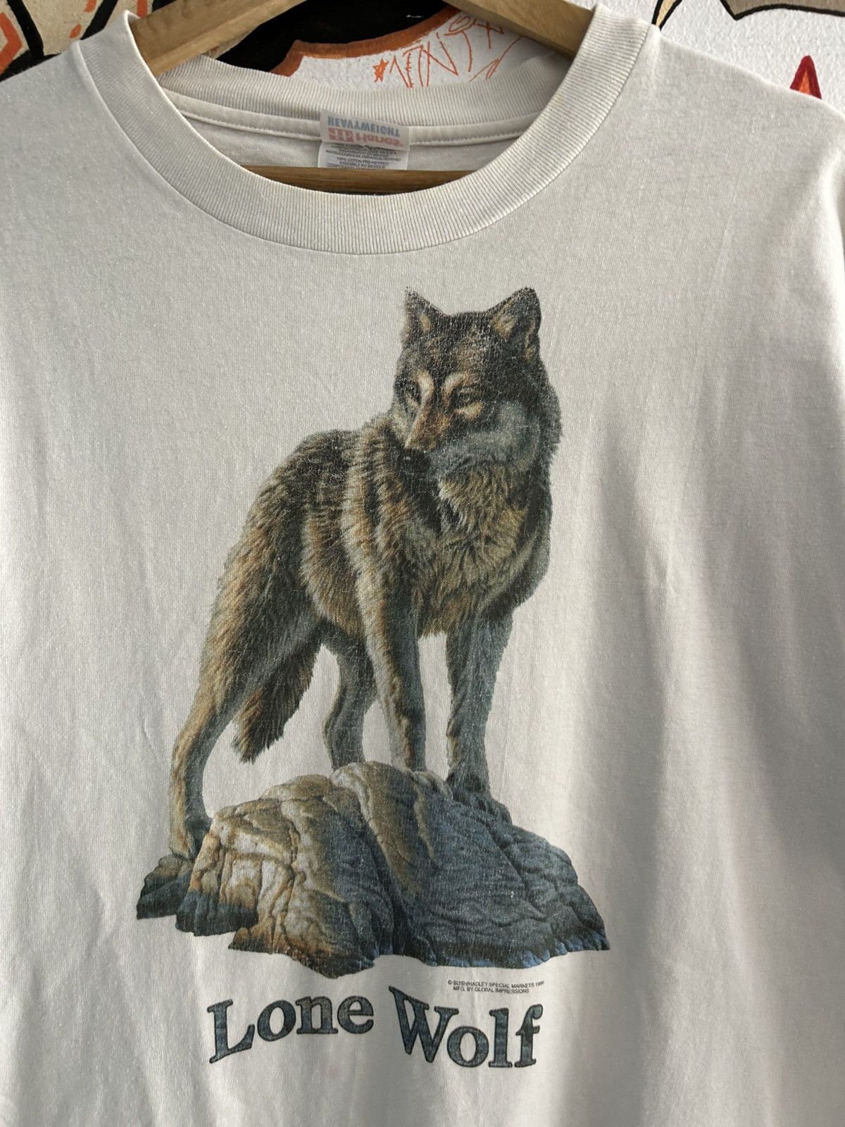 Vintage 1996 Lone Wolf Tee Size US XL / EU 56 / 4 - 2 Thumbnail