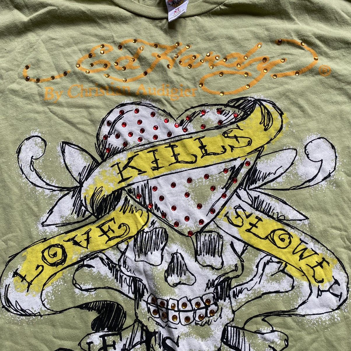 Ed Hardy ED HARDY Y2K USA TATTOO SKULL HEART PRINT T SHIRT Size US XL / EU 56 / 4 - 3 Thumbnail