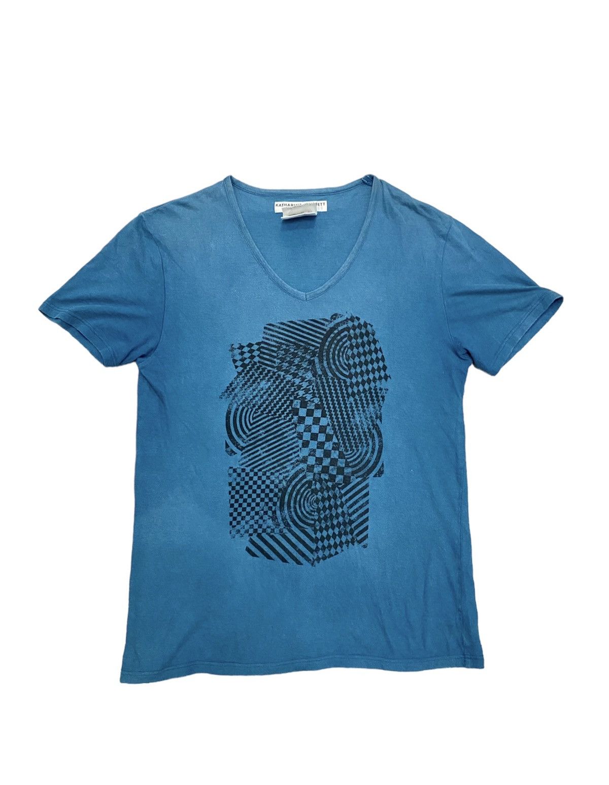 Katharine Hamnett London 90s K.Hamnett Checked logo tee Made in Japan Size US M / EU 48-50 / 2 - 1 Thumbnail