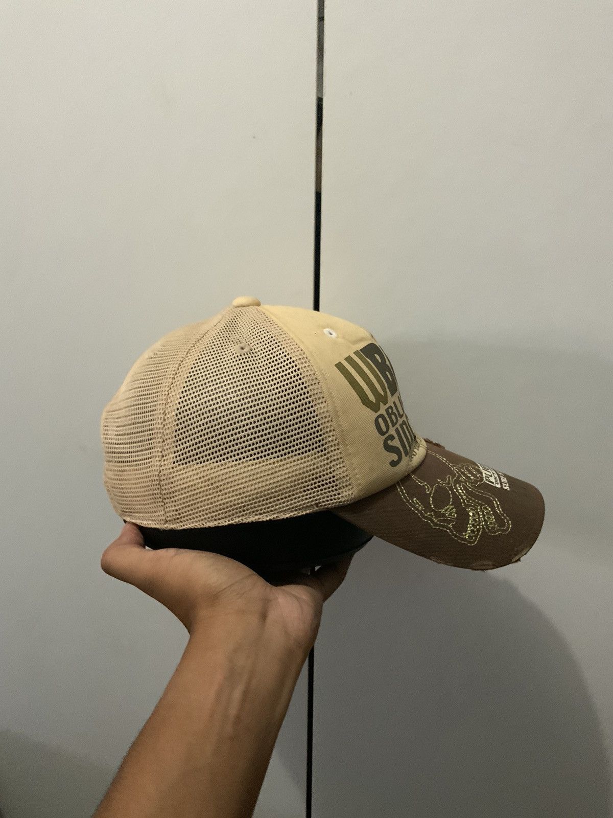 Japanese Brand WBone Obligation Distressed Trucker Hat Size ONE SIZE - 4 Thumbnail