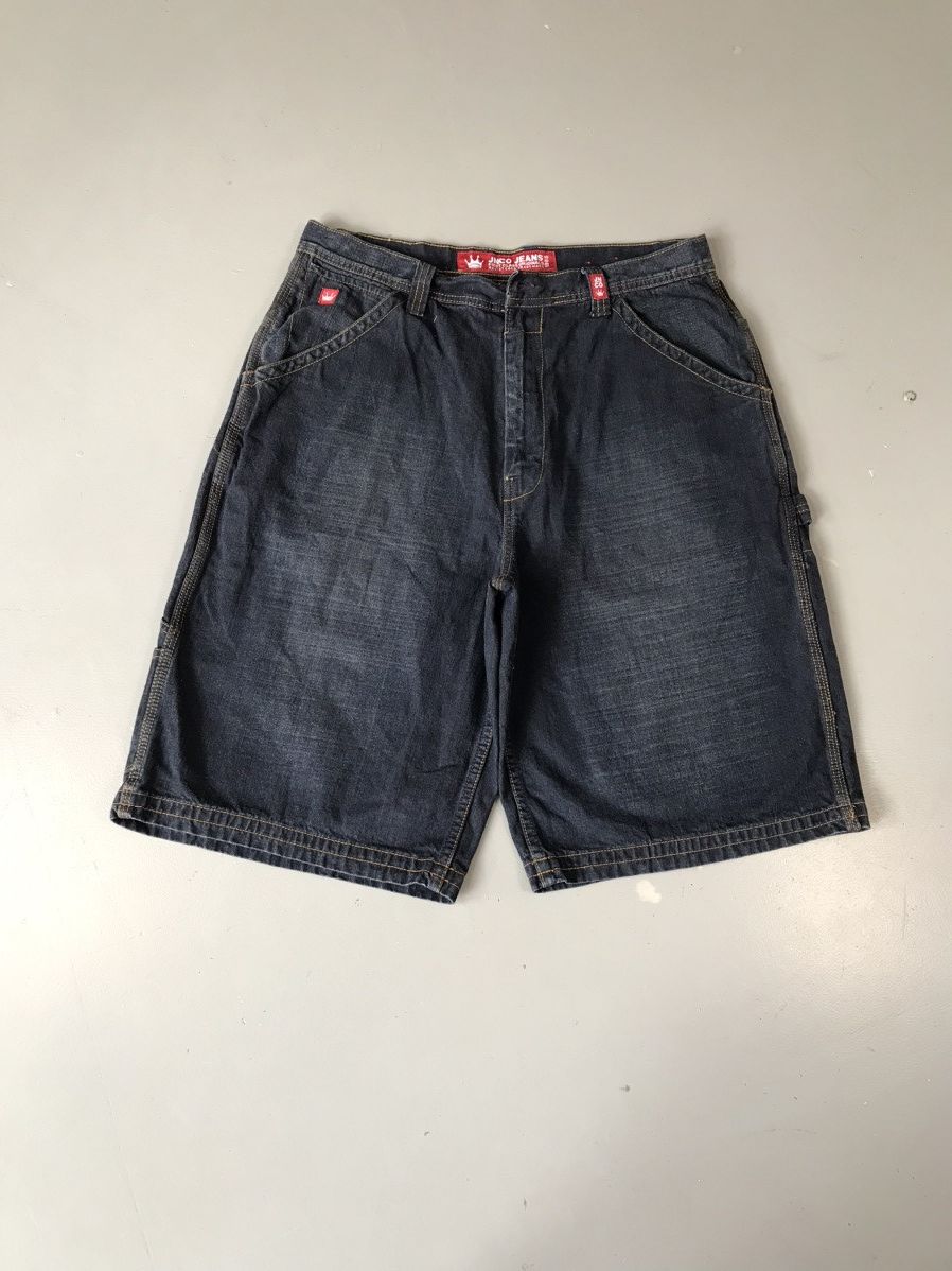 JNCO × Southpole × Vintage Crazy vintage Jnco crown 👑 embroidered SpellOut denim jort Size US 34 / EU 50 - 4 Thumbnail