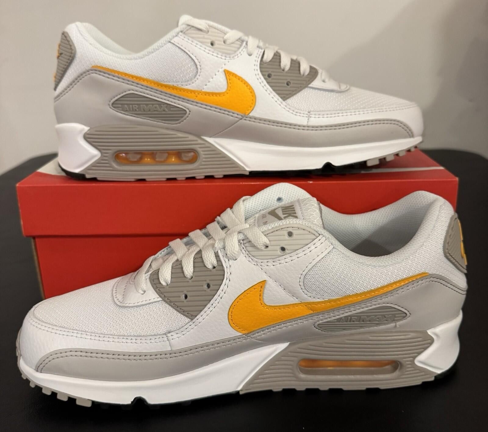 Nike Size 11.5 - Mens Nike Air Max 90 White Laser Orange Size US 11.5 / EU 44-45 - 3 Thumbnail