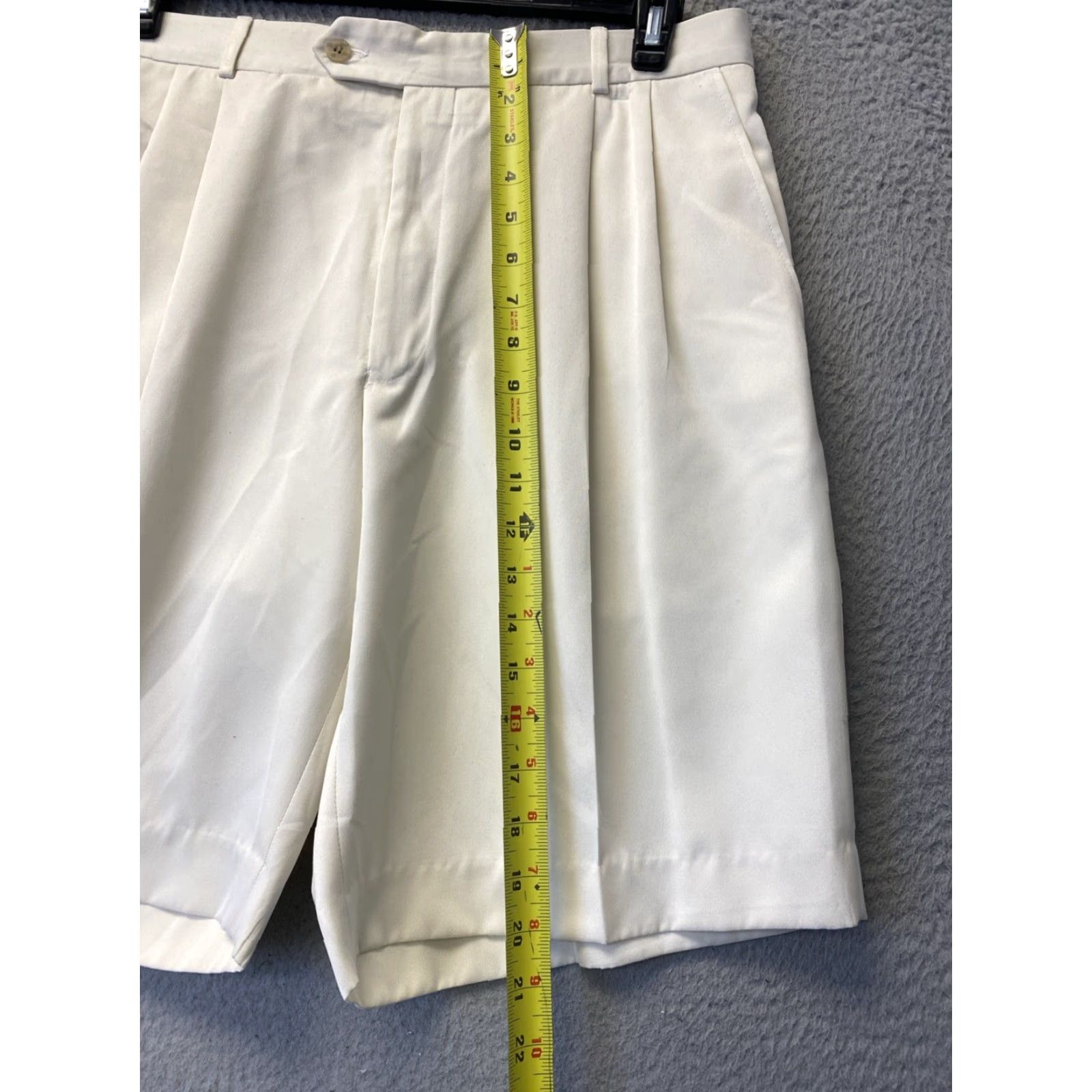 Vintage NWOT Andrisen Morton Men's Bermuda Shorts 34 Tan 9" Inseam Regular Fit Pockets Moisture Wicking Quick Dry 120-33 Size US 34 / EU 50 - 4 Thumbnail