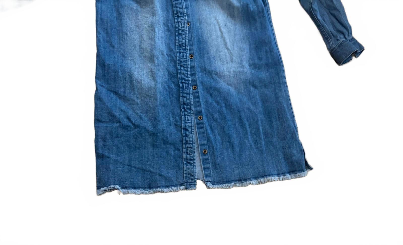 Other Natural Reflections Denim ButtonUp Shirt Dress Long Sleeve 6 Size M / US 6-8 / IT 42-44 - 5 Thumbnail