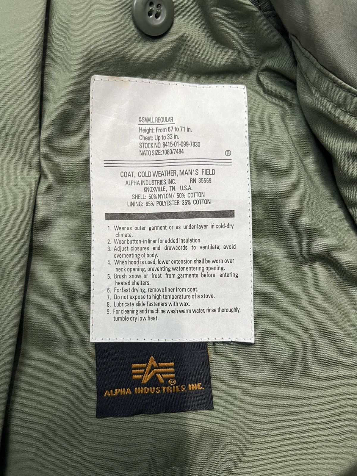 Alpha Industries ALPHA INDUSTRIES USA MAN'S FIELD JACKET Size US XS / EU 42 / 0 - 10 Thumbnail