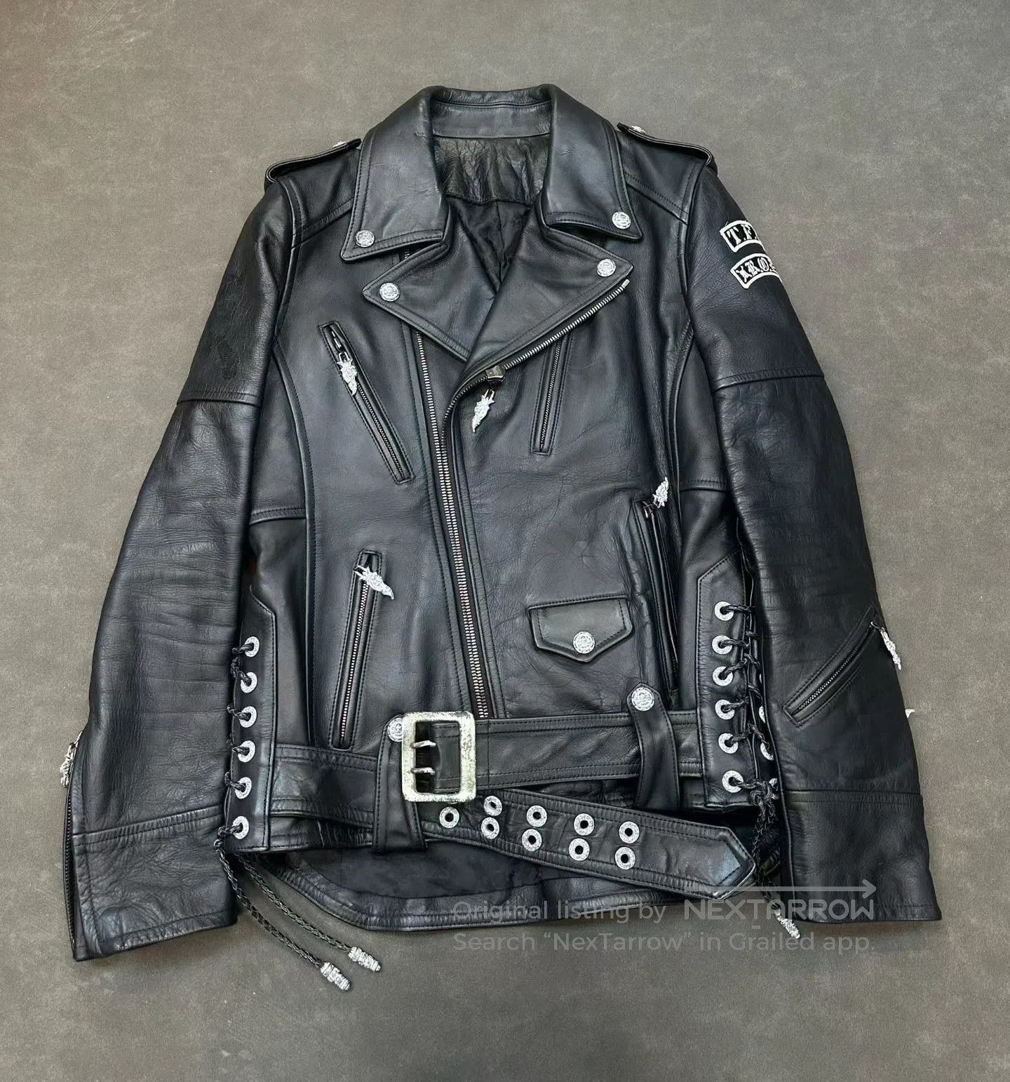 rare Roen sheepskin jacket ナポレオン pea Roen Roen Distressed Raw Edge Sheep Leather Jacket Archive | Grailed