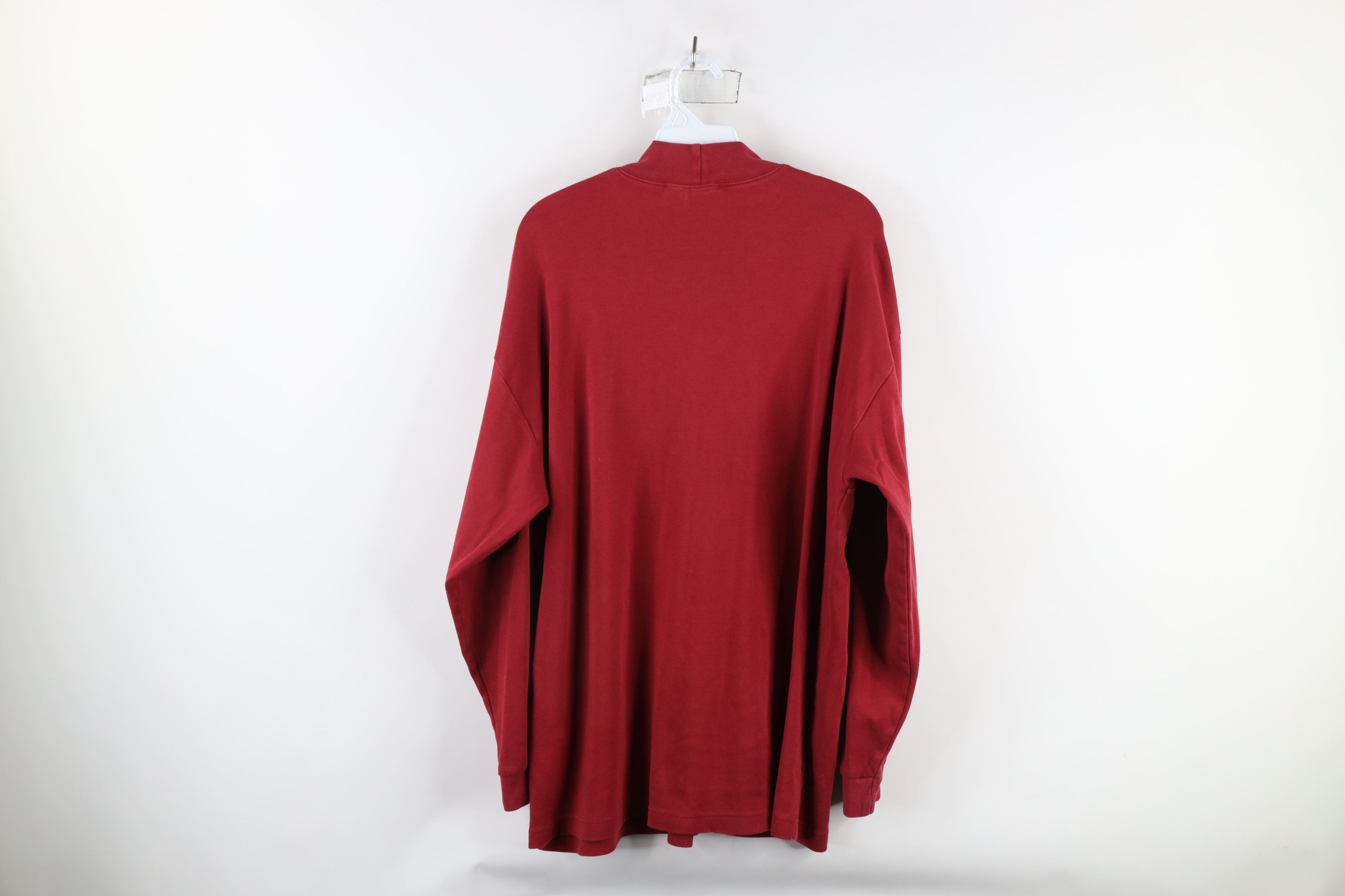 Vintage × Woolrich Woolen Mills Vintage 90s Woolrich Mock Neck Long Sleeve T-Shirt Red USA Size US L / EU 52-54 / 3 - 6 Thumbnail