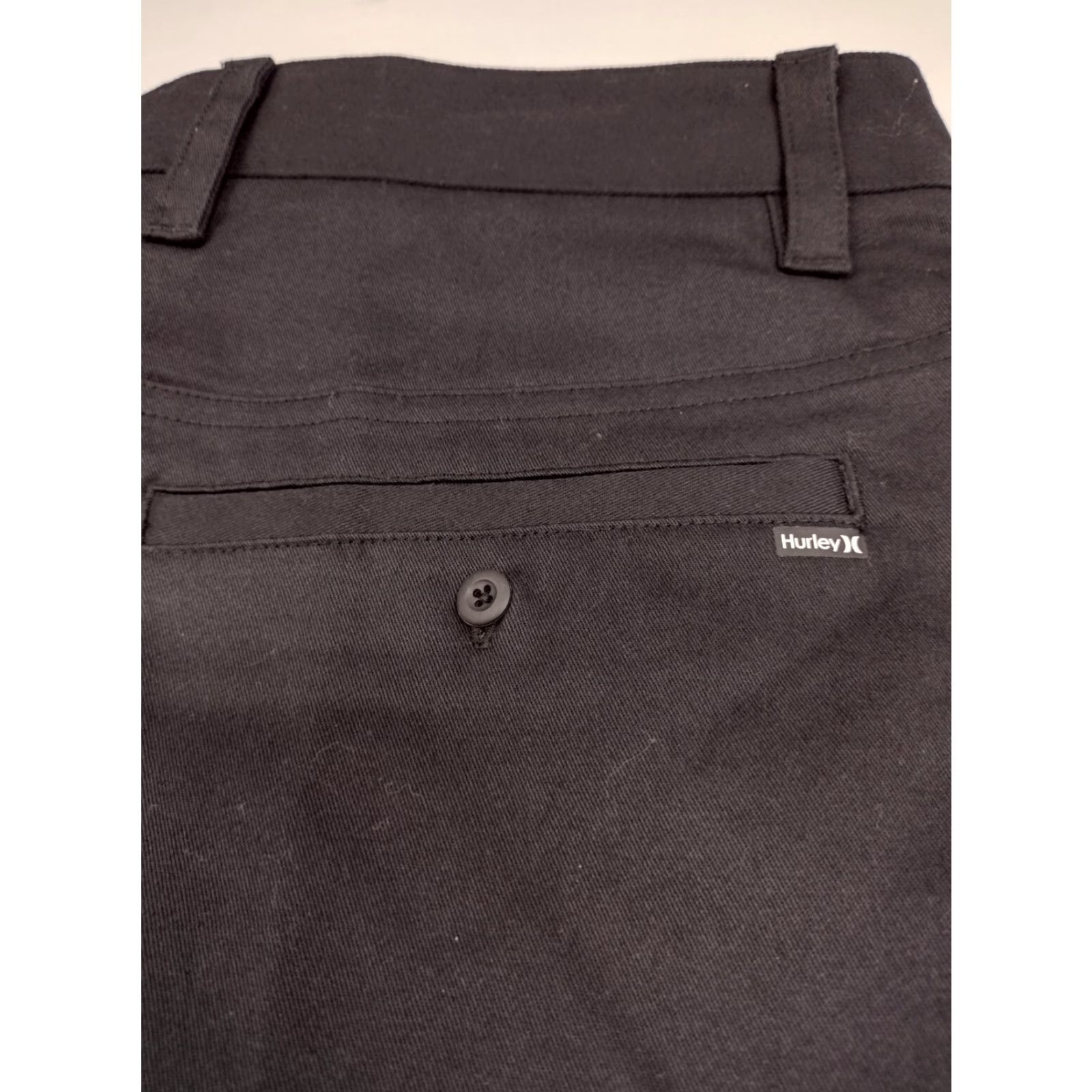 Hurley Hurley Men's Chino Shorts Black Flat Front Nylon Casual Size 34 #2534 Size US 34 / EU 50 - 4 Thumbnail