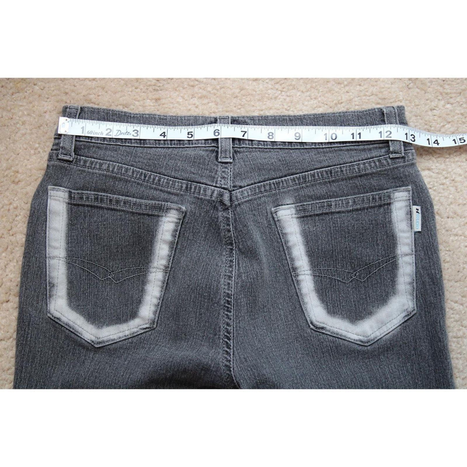 & Other Stories Grey Y2K Bleach Washed Skinny Flared Jeans Size 26" / US 2 / IT 38 - 5 Thumbnail