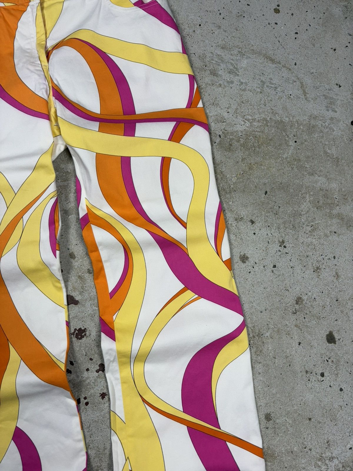 Versace Jeans Couture 2000s Versace Jeans Couture Abstract Print Multicolor Pants Size 29" - 6 Thumbnail