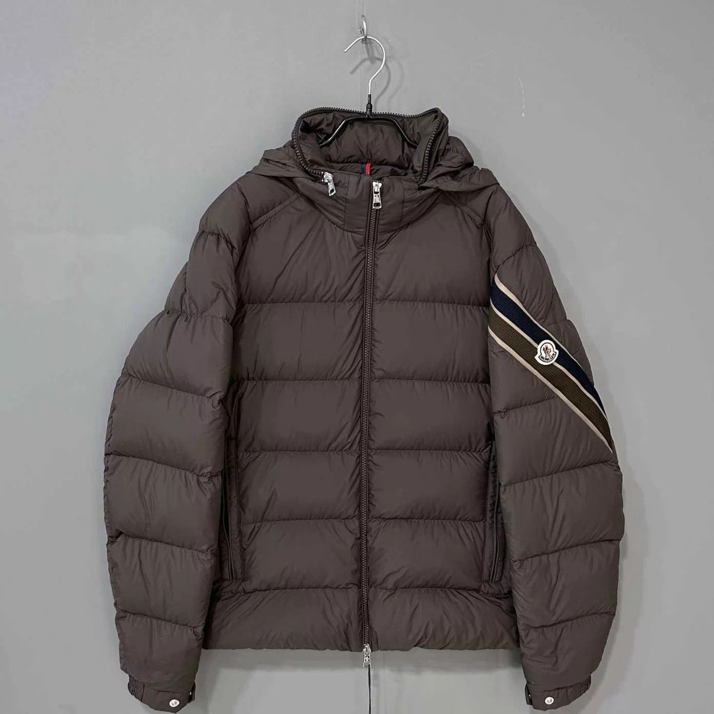 Moncler MONCLER Badia Womens Brown Big Logo Down Jacket | Grailed