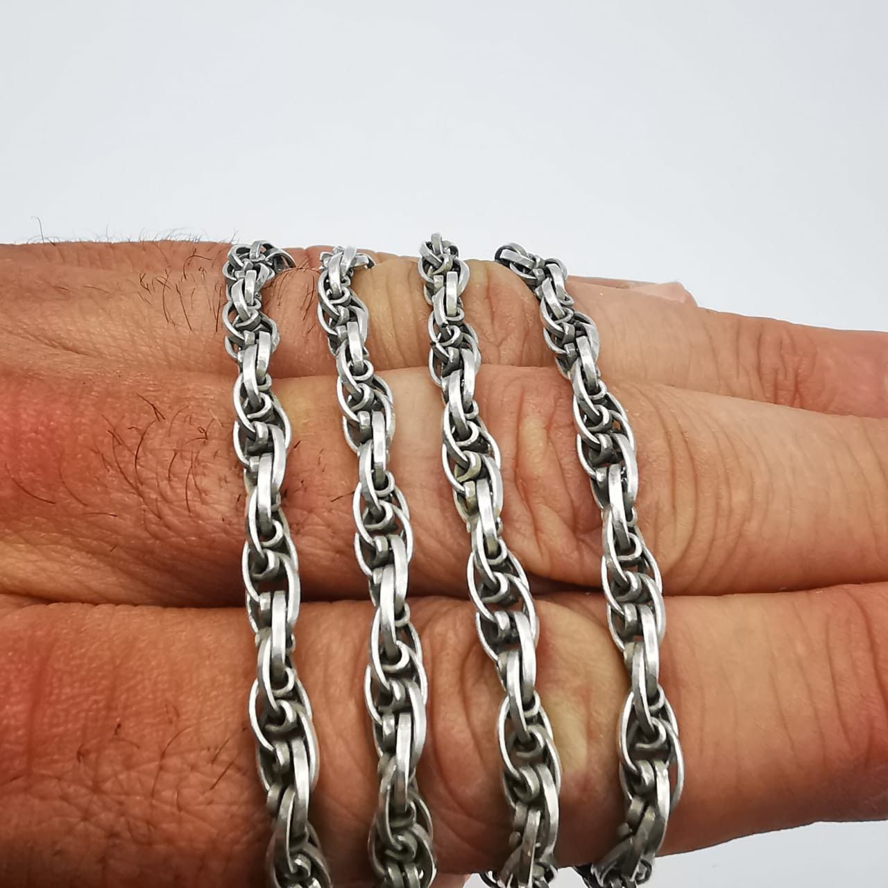 Sterling Silver Vintage Jewelry Chain, 925 Sterling Silver, Signed 25,77g Size ONE SIZE - 5 Thumbnail