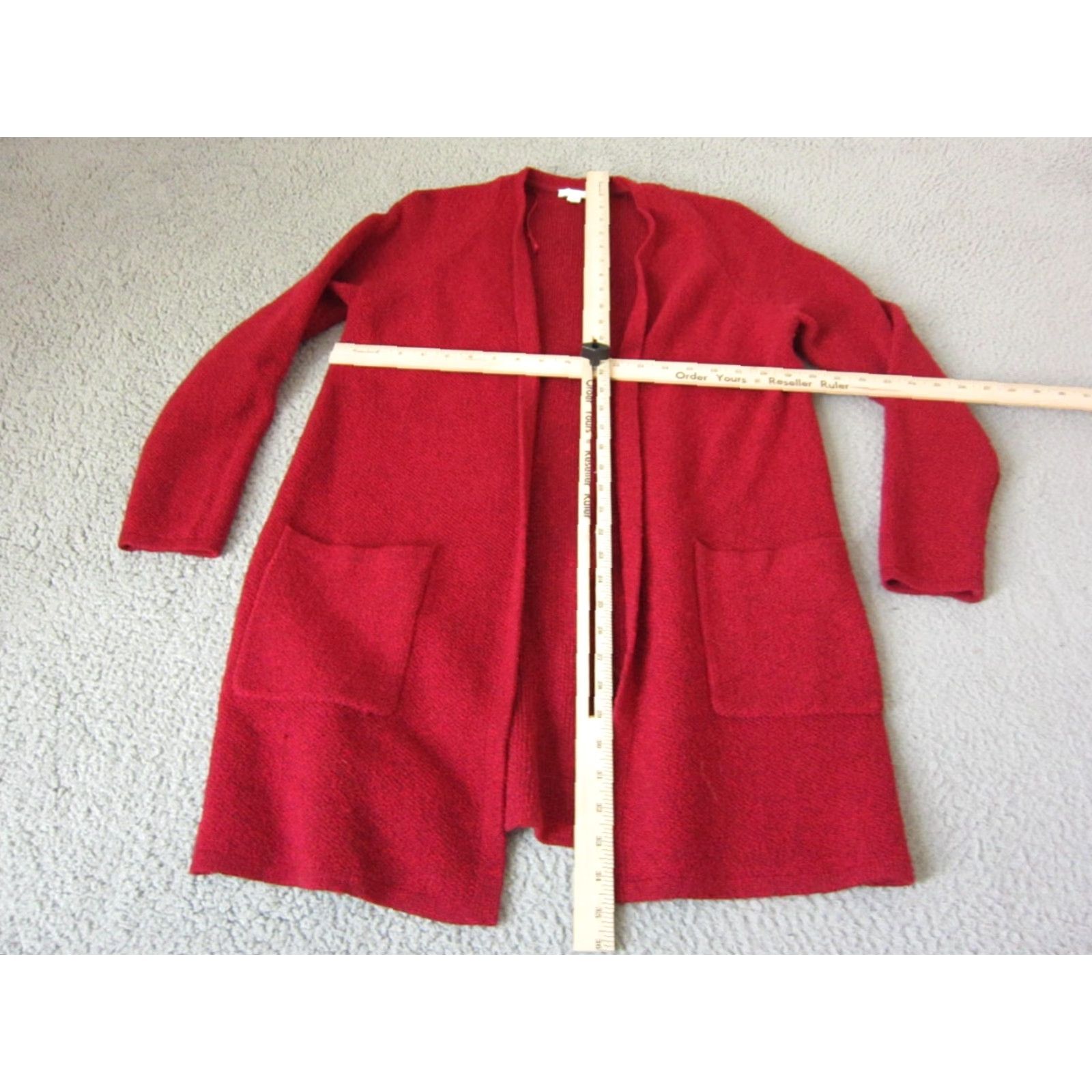 J. Jill VINTAGE J Jill Cardigan Sweater Open Red Small Womens Knit Open Cardigan Summer - (Note: Original lacks vintage; omit) Size S / US 4 / IT 40 - 5 Thumbnail