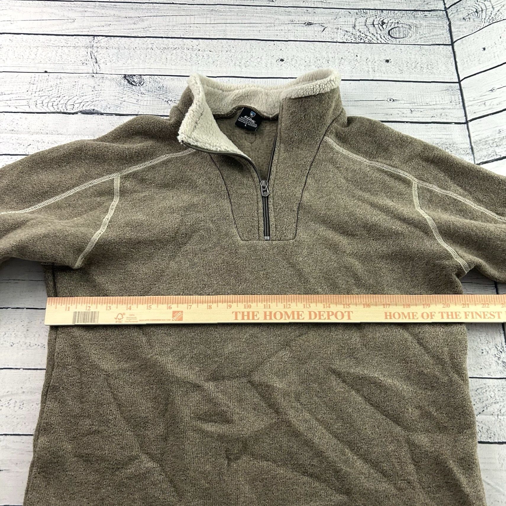 Vintage KUHL Europa 1/4 Zip Fleece Jacket Men's L Beige Size US L / EU 52-54 / 3 - 4 Thumbnail