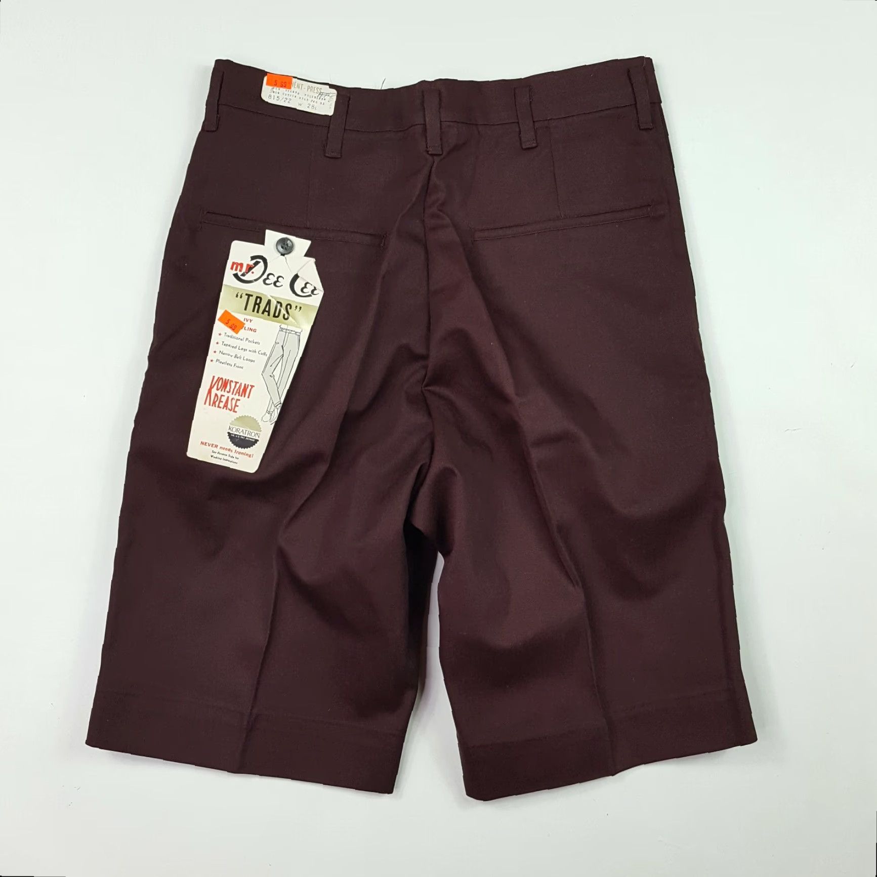 Vintage VINTAGE Dee Cee Chino Shorts 27 Brown 70s 80s Permanent Press Men Trads Casual Mens Size US 27 - 3 Thumbnail