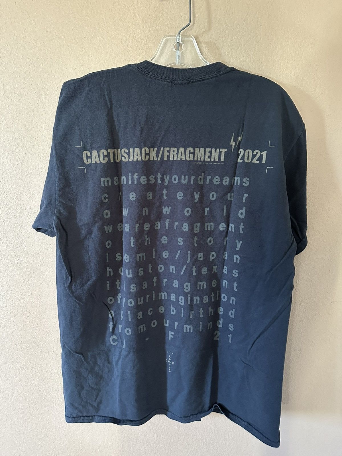 Cactus Jack For Fragment Create Tee サイズM Travis Scott Cactus Jack For Fragment Create T-shirt Washed