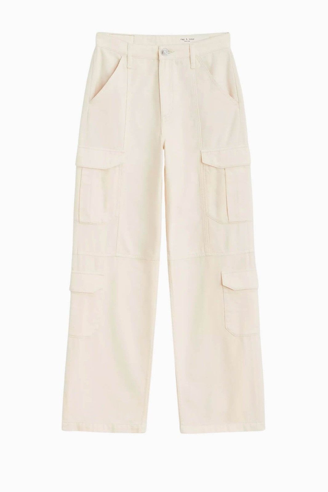Rag & Bone Rag & Bone Cailyn Straight-Leg Cargo Jeans in Ecru Size 24" / US 00 / IT 34 - 1 Thumbnail