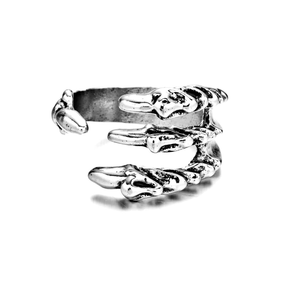 Handmade × Jewelry Gothic Punk Dragon Claw Ring Size ONE SIZE - 2 Thumbnail