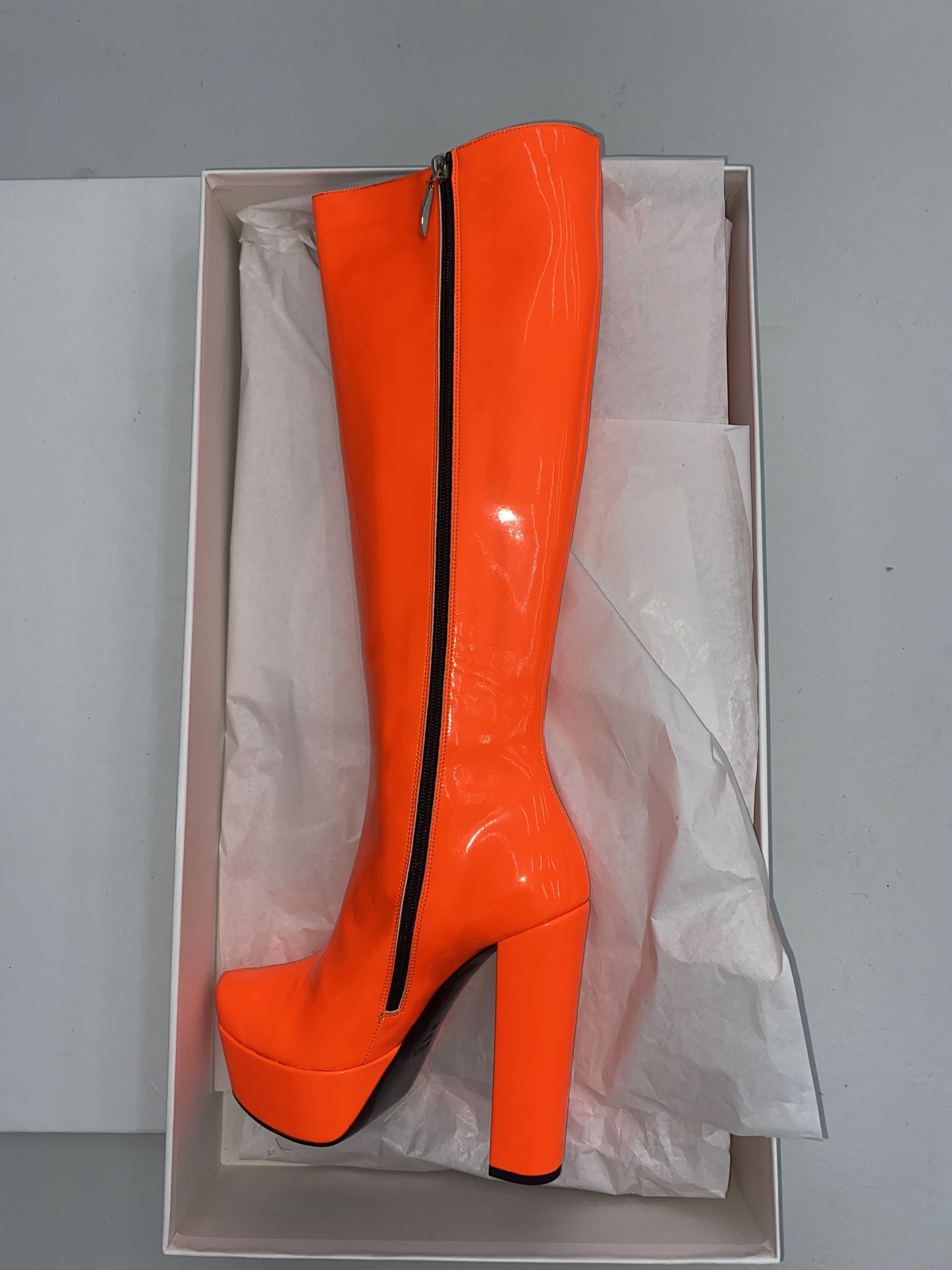 Area AREA neon orange platform boots Size US 7 / IT 37 - 4 Thumbnail