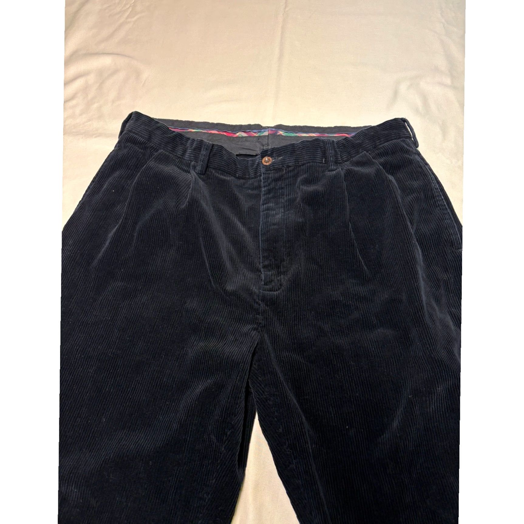Polo Ralph Lauren Vintage Polo Ralph Lauren Mens Corduroy Pants black Pleated Classic Fit 38x27 Pants Mens Corduroy Navy Black 90s? Size US M / EU 48-50 / 2 - 2 Thumbnail