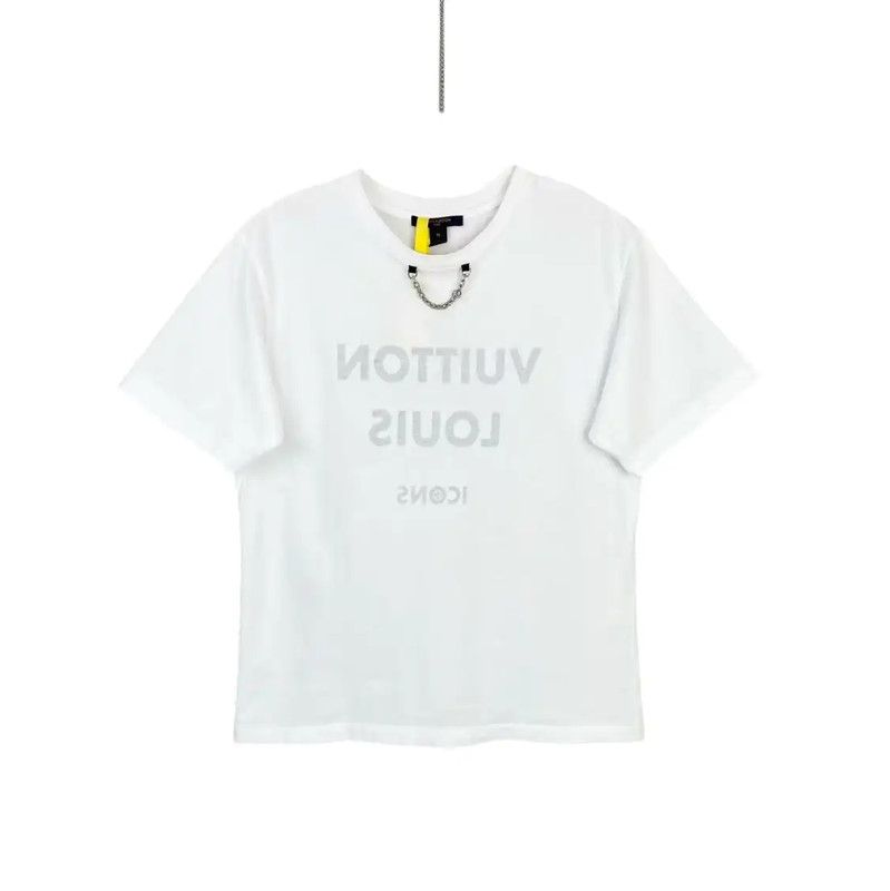 Louis Vuitton Louis Vuitton Women's XL White Cotton T-Shirt 0089 Size XL / US 12-14 / IT 48-50 - 1 Thumbnail