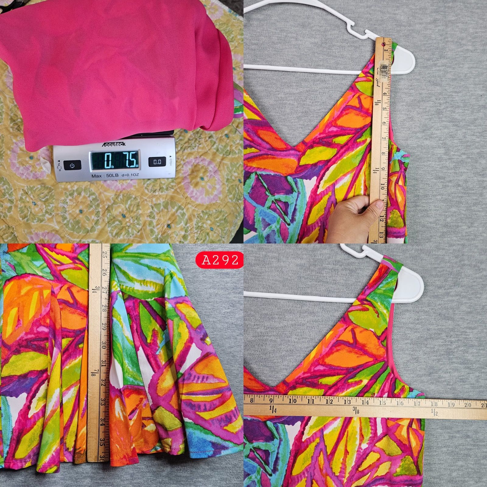 Ralph Lauren Lauren Ralph Lauren Women's V-neck Colorful Cocktail Dress 4P Petite Multicolor Sleeveless A-Line Shorts? Size S / US 4 / IT 40 - 8 Thumbnail