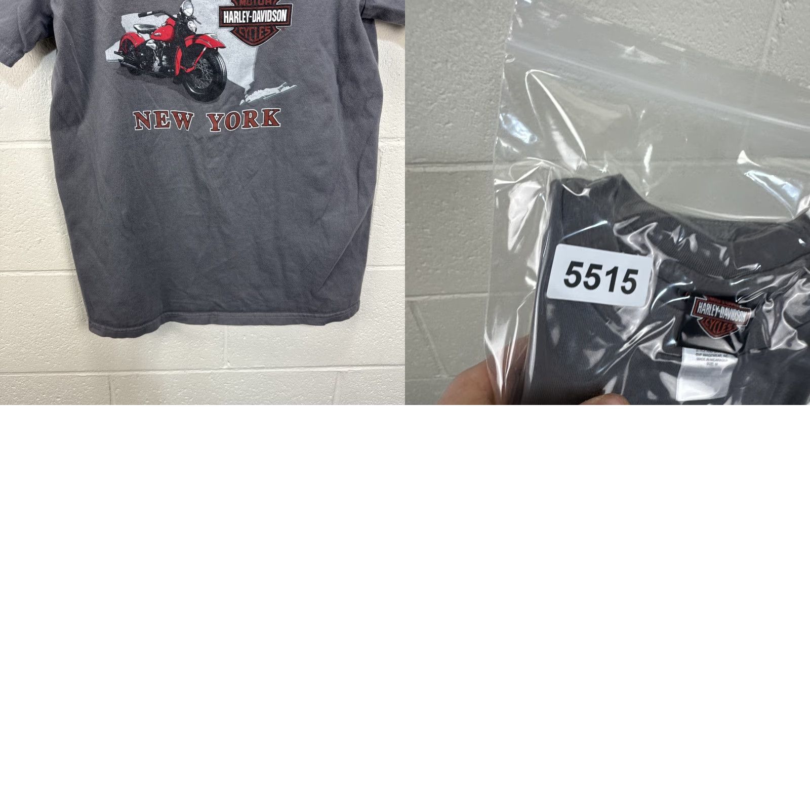 Harley Davidson Harley-Davidson T-Shirt Mens Medium Gray Graphic Print Woodstock New York Motorcycle Biker Tee Shirt Size US M / EU 48-50 / 2 - 10 Thumbnail