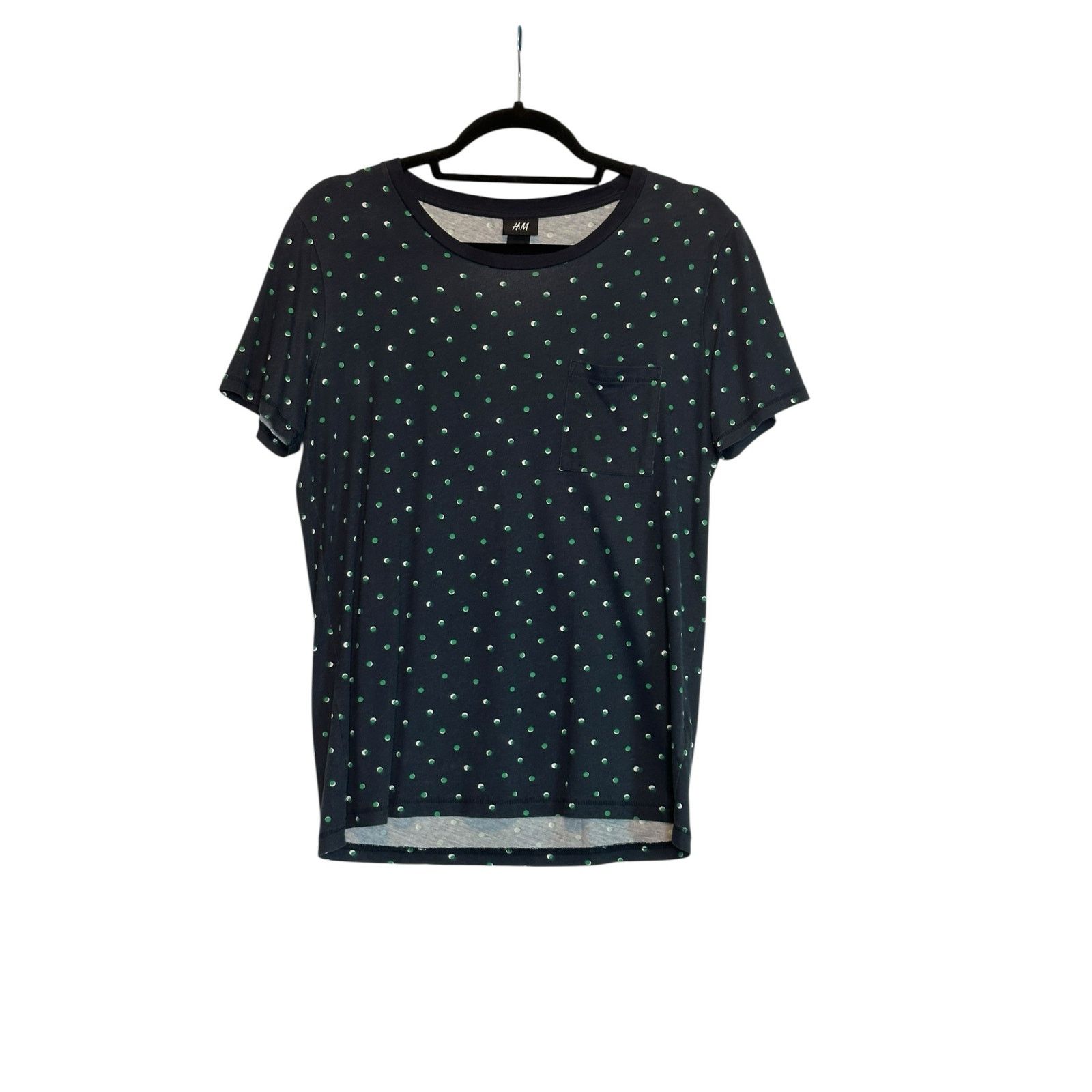 H&M H & M blue green polka dot short sleeves t shirt size Small Size US S / EU 44-46 / 1 - 7 Thumbnail