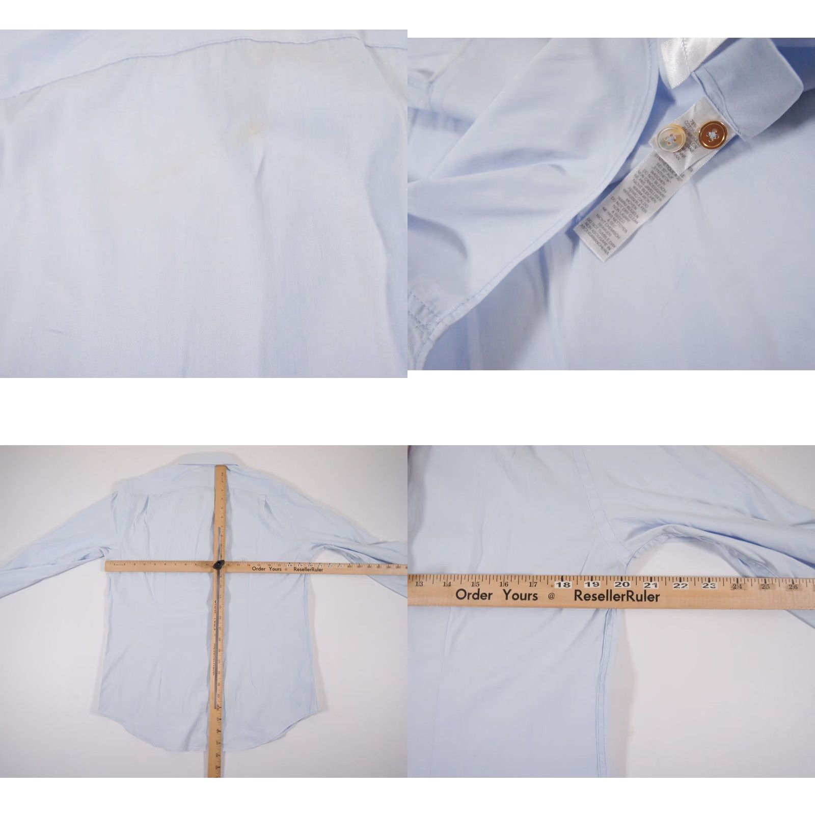 Paul Smith Paul Smith Blue Button-Up Shirt Men's 16" Long Sleeve Regular Fit Casual Business Size 42R - 8 Thumbnail