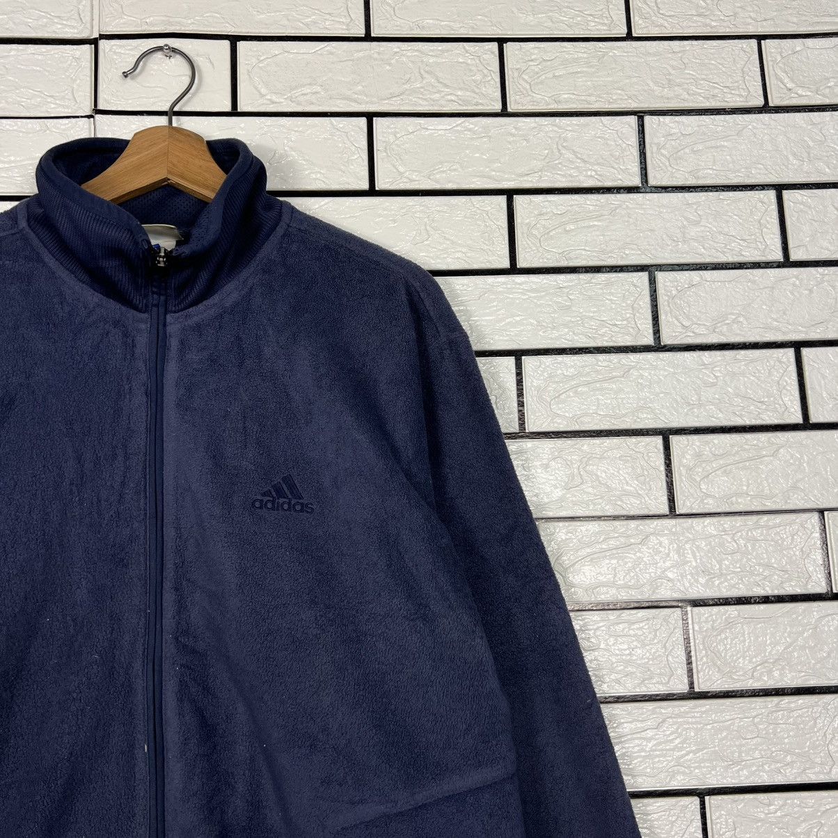 Adidas Y2k Vintage ADIDAS Embroidered Logo Fleece Jacket #4287-C195 Size US L / EU 52-54 / 3 - 4 Thumbnail