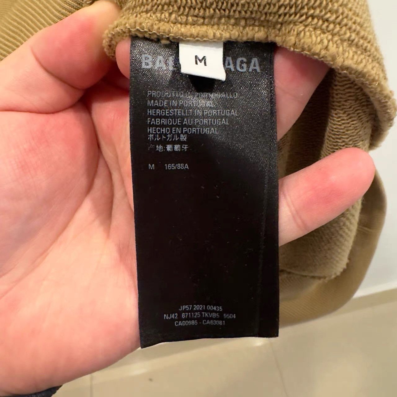 Balenciaga Balenciaga Khaki Double B Embroidered Sweatshirt K28 Size US M / EU 48-50 / 2 - 4 Thumbnail