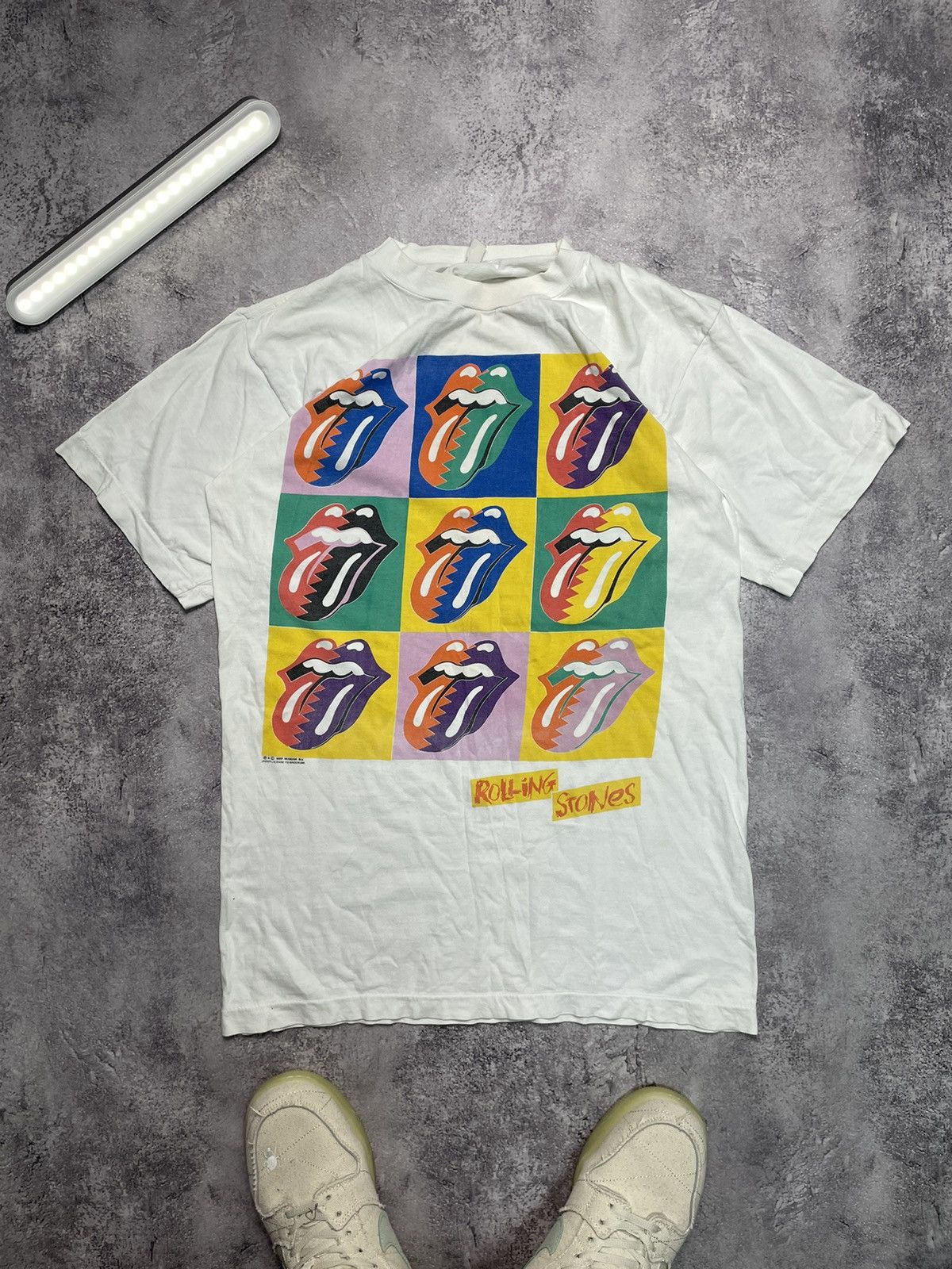 Band Tees × Vintage Vintage ROLLING STONES 1989 T Shirt Graphic Tee Band Tour Size US L / EU 52-54 / 3 - 1 Thumbnail