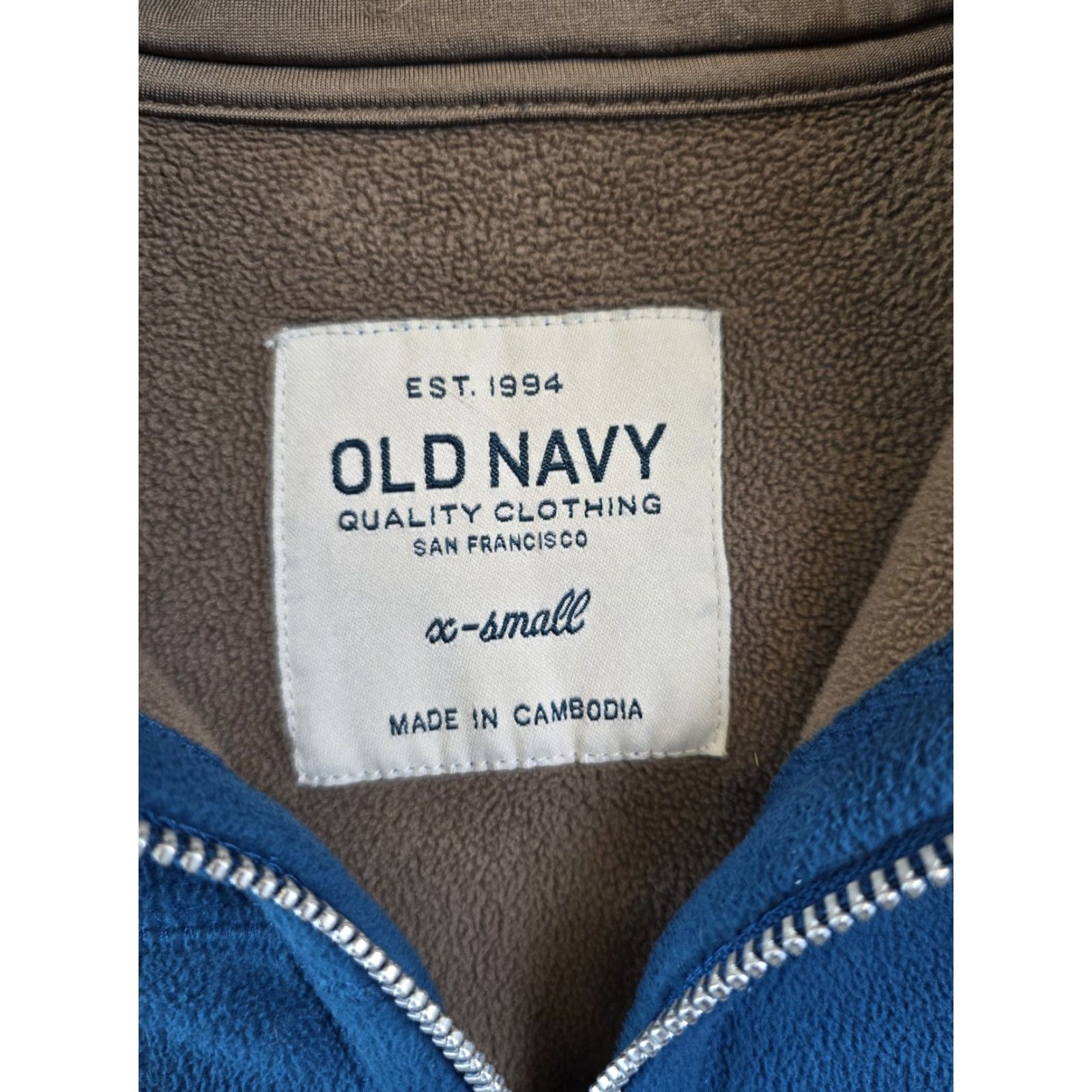 Old Navy Old Navy Women’s Long Sleeve Fleece Sweatshirt - 1/4 Zip - Blue - Size XS Size XS / US 0-2 / IT 36-38 - 4 Thumbnail