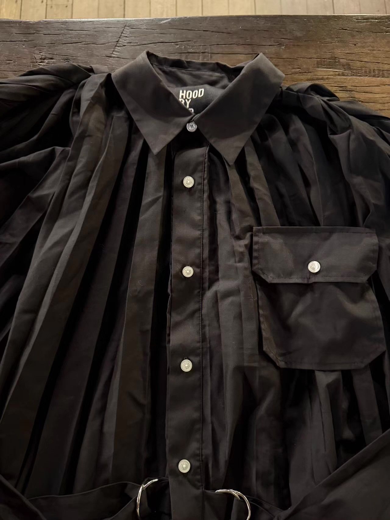 Hood By Air HBA HOOD BY AIR 15FW Black Freedom Button Up Shirt Ｑ25 Size US XS / EU 42 / 0 - 3 Thumbnail