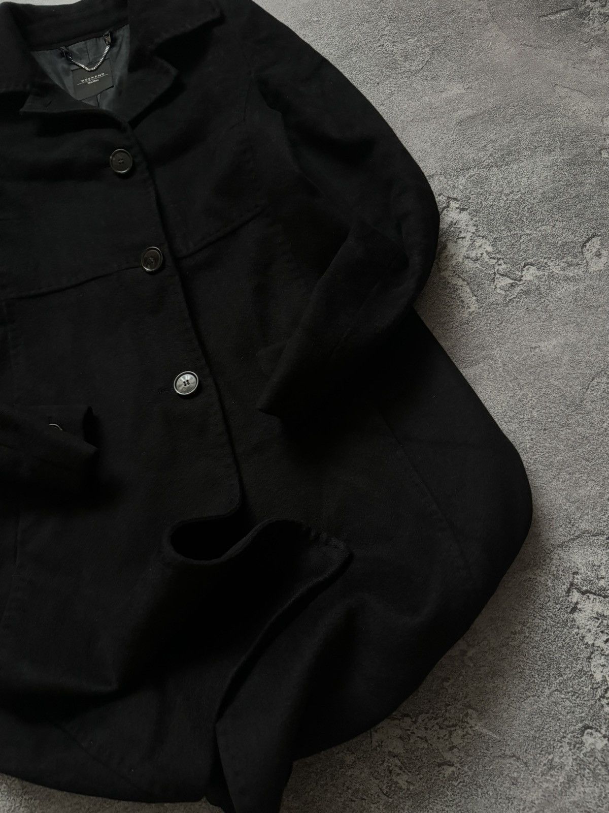 MAX&Co. × Max Mara × Weekend Max Mara Max Mara weekend black coat long jacket wool duffle Size M / US 6-8 / IT 42-44 - 4 Thumbnail