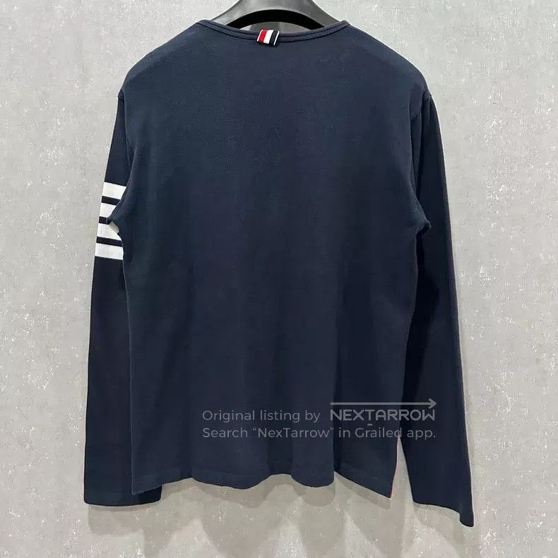 Thom Browne Thom Browne Gray knit pocket stripe long sleeves Size US L / EU 52-54 / 3 - 2 Thumbnail
