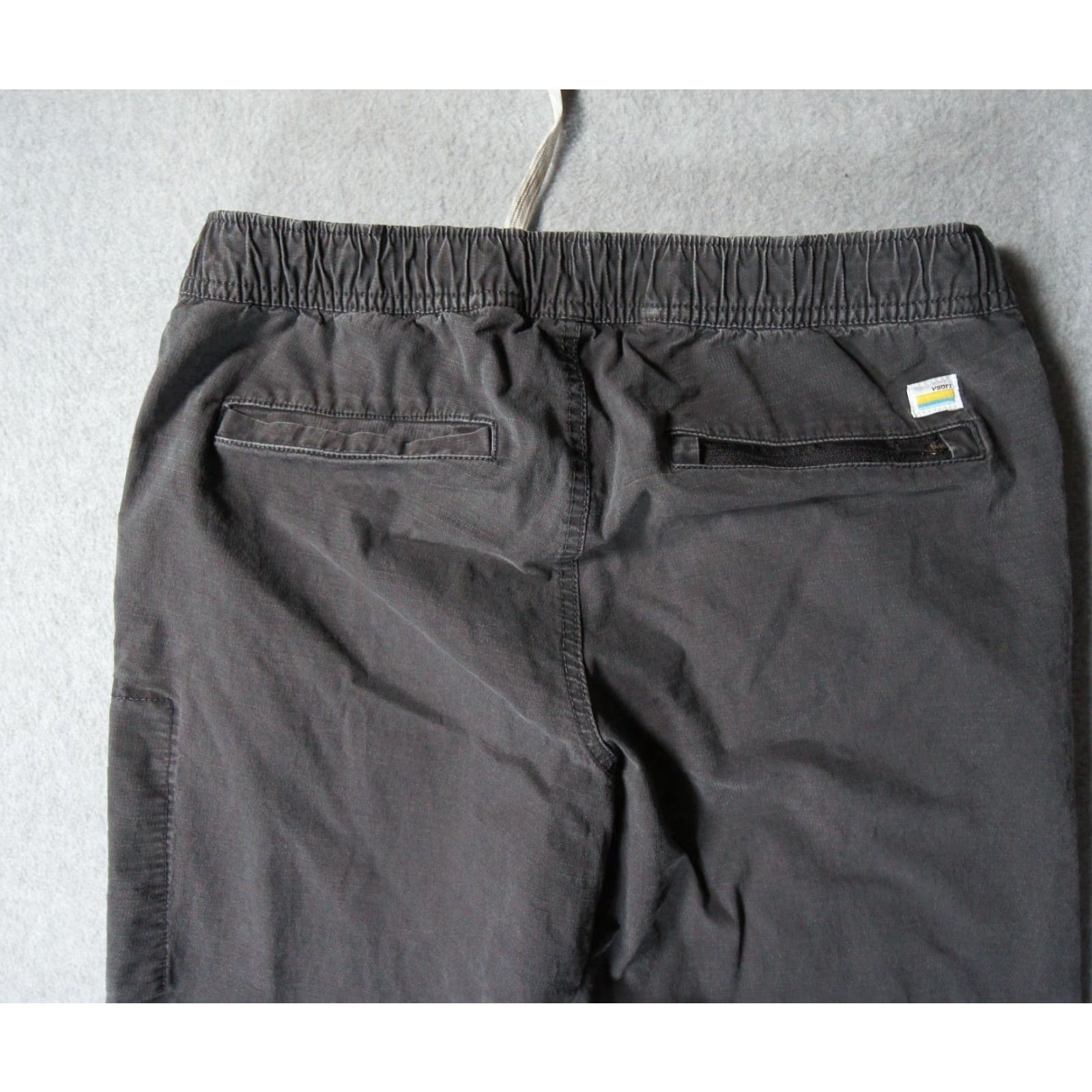 Vuori Vuori Pants Mens Medium Gray Ripstop Outdoors Drawstring Stretch Casual Adult Regular Style Carpenter Size US 31 - 7 Thumbnail