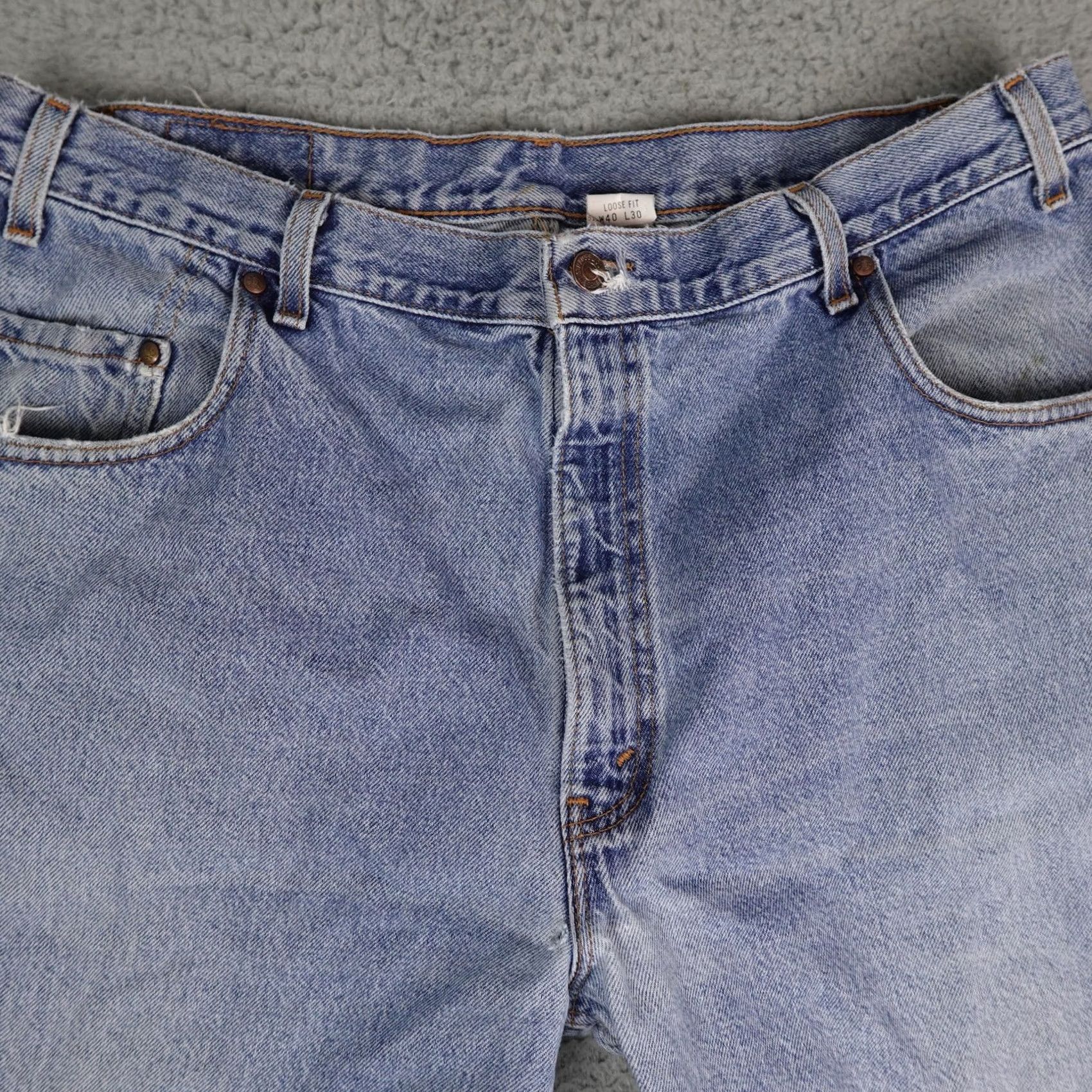 Levi's VINTAGE Levi'S Jeans Mens 40 Blue 40x30 Fits 36x30 Denim Relaxed USA Made 90s Size US 40 / EU 56 - 6 Thumbnail
