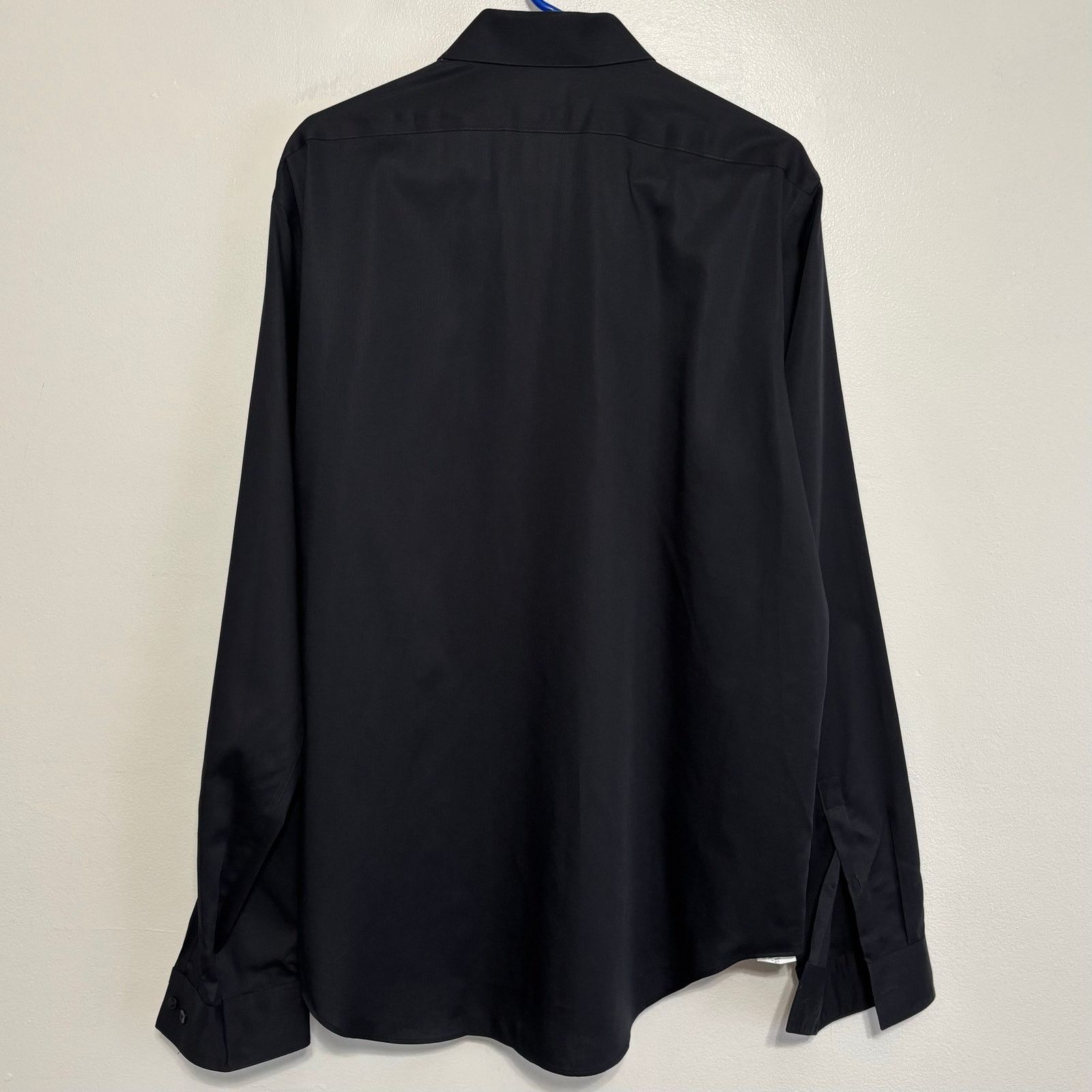 Calvin Klein Calvin Klein Black Slim Fit Button-Down Shirt 17 36/37 Size US XL / EU 56 / 4 - 2 Thumbnail