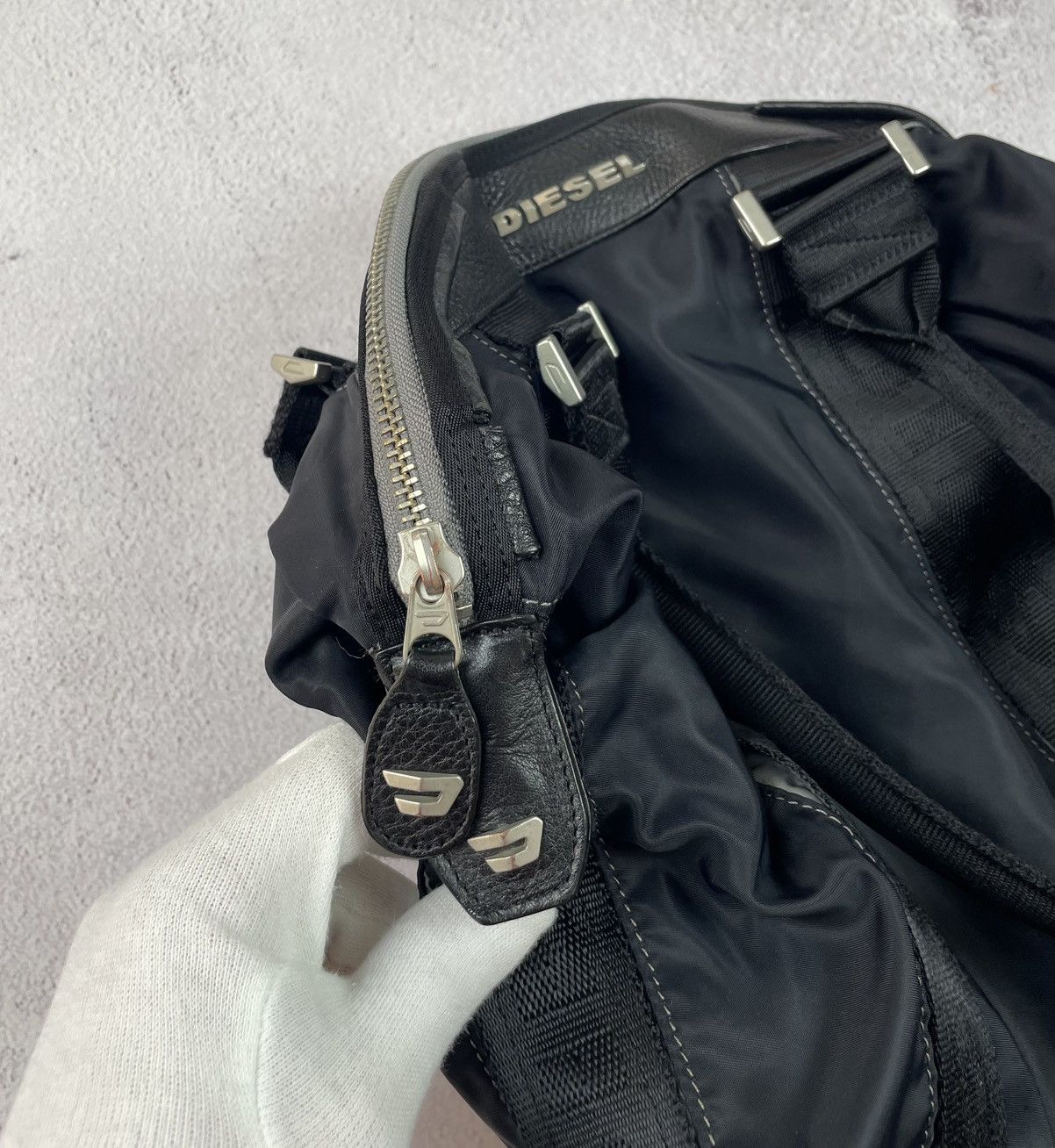 Diesel × Vintage Rare! Vintage y2k Diesel Black Bag Size ONE SIZE - 21 Thumbnail