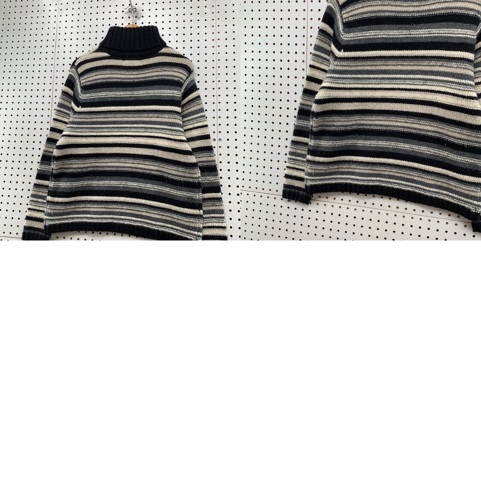 Eddie Bauer Eddie Bauer Wool Sweater Womens XL Striped Knit Turtleneck Heavyweight Pullover Size XL / US 12-14 / IT 48-50 - 9 Thumbnail