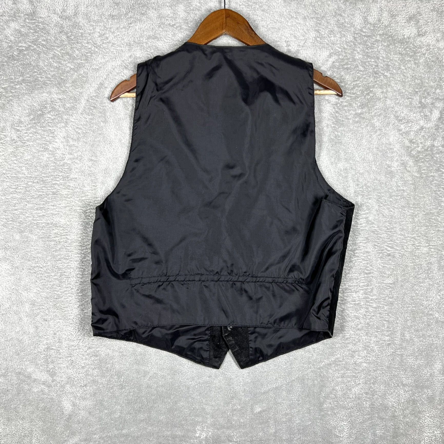 Anchor Blue VINTAGE Anchor Blue Vest Mens Leather 5 Button Nylon Closure Black Large Regular Fit Biker Shell - Mens Size US L / EU 52-54 / 3 - 5 Thumbnail