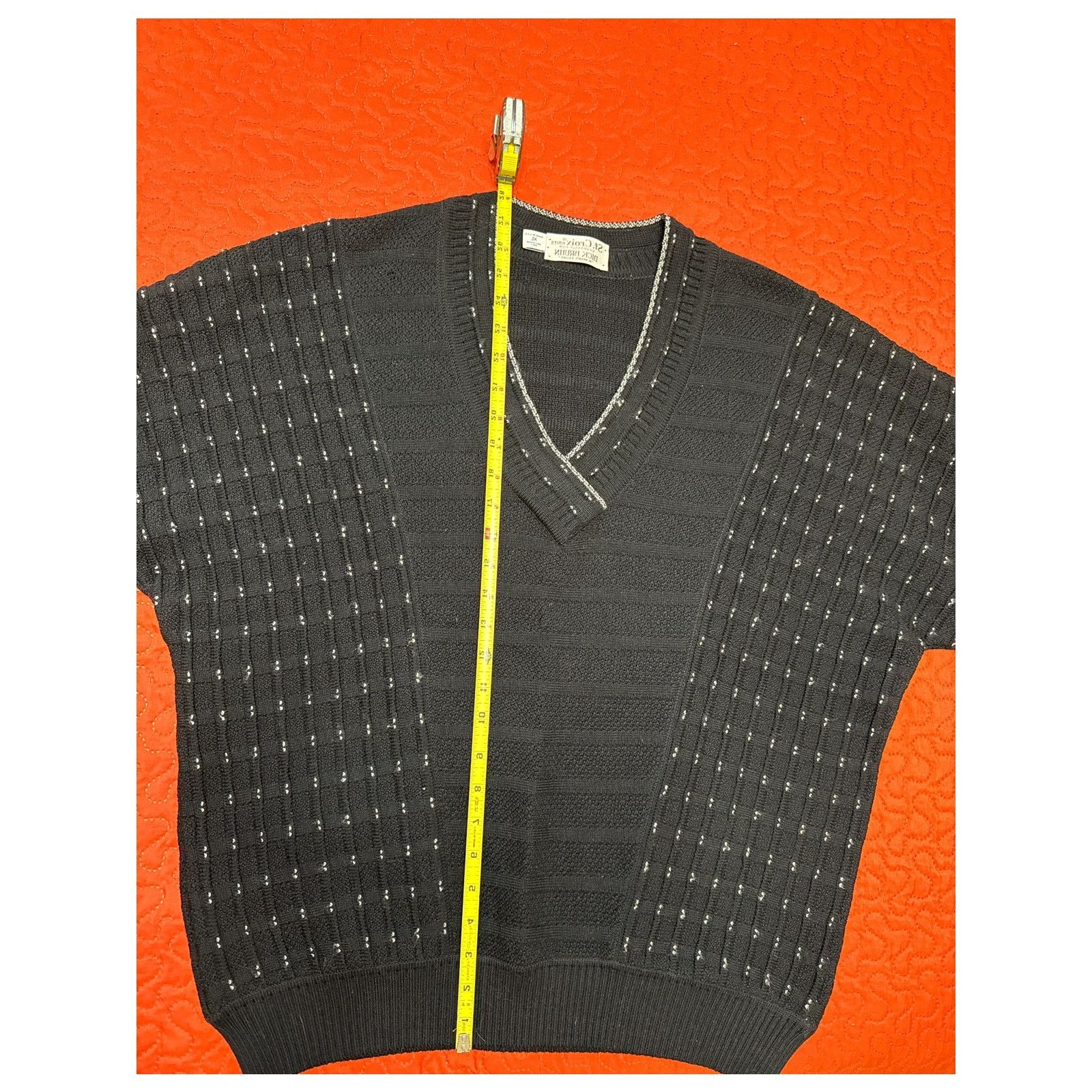 St. Croix St. Croix Knits XL 100% Zephyr Wool Black & White Sweater Size US XL / EU 56 / 4 - 4 Thumbnail