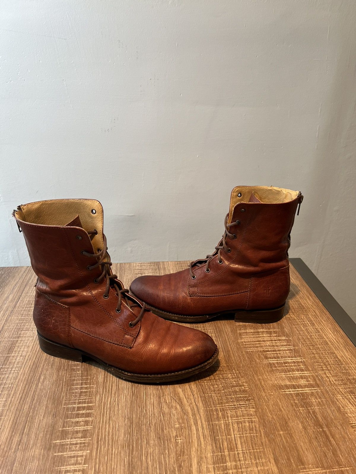 Frye Frye Boots Womens 8 B 3476216 Brown Leather Zip Back Size US 8 / IT 38 - 2 Thumbnail