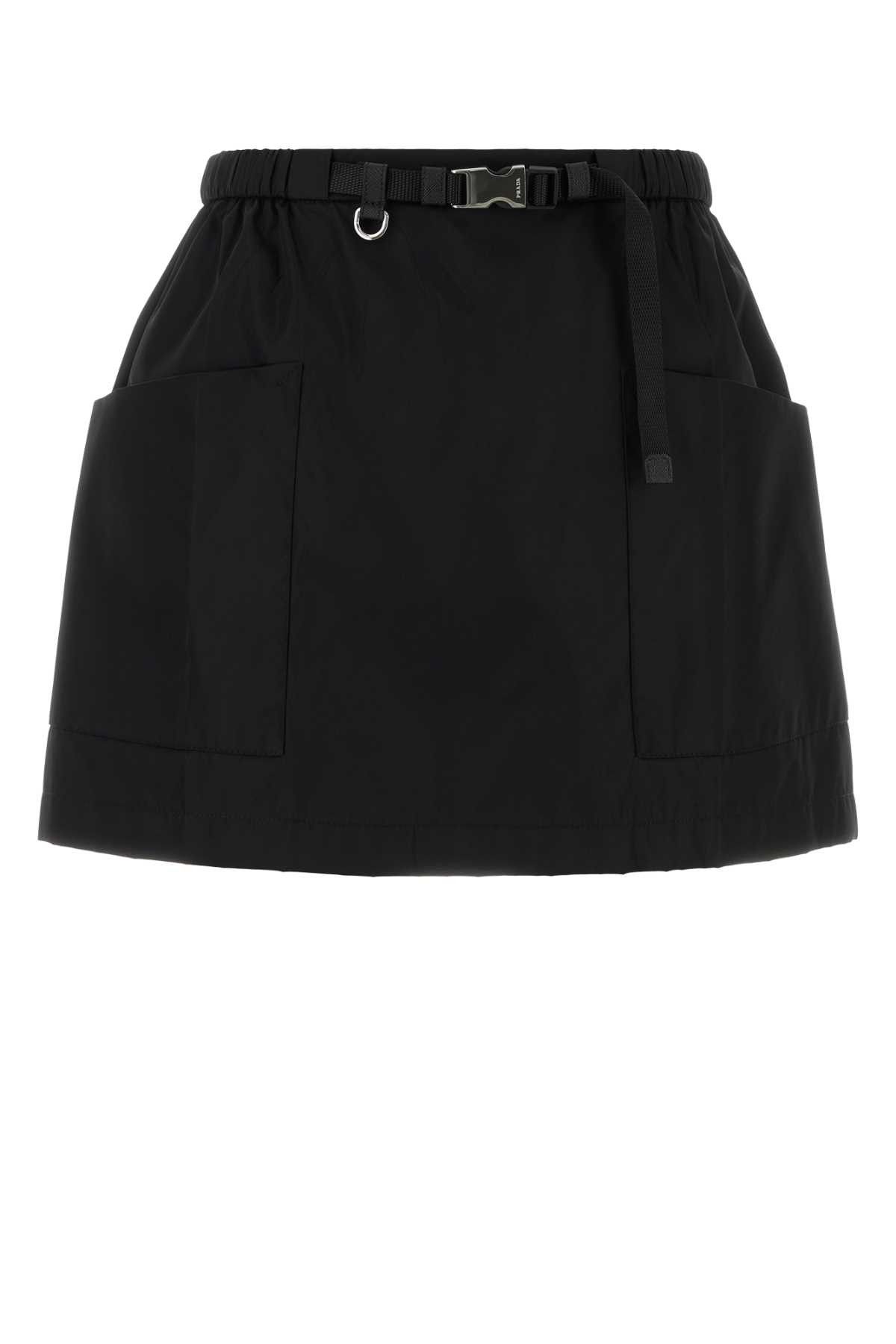 Prada Black Re-Nylon Mini Skirt Size 30" / US 8 / IT 44 - 1 Thumbnail