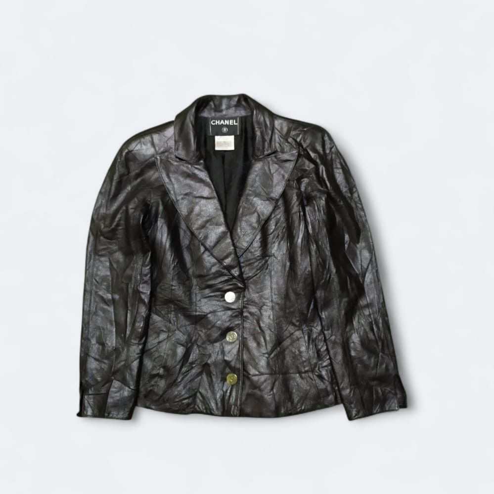Chanel 2002 (02A) Lambskin Leather Jacket