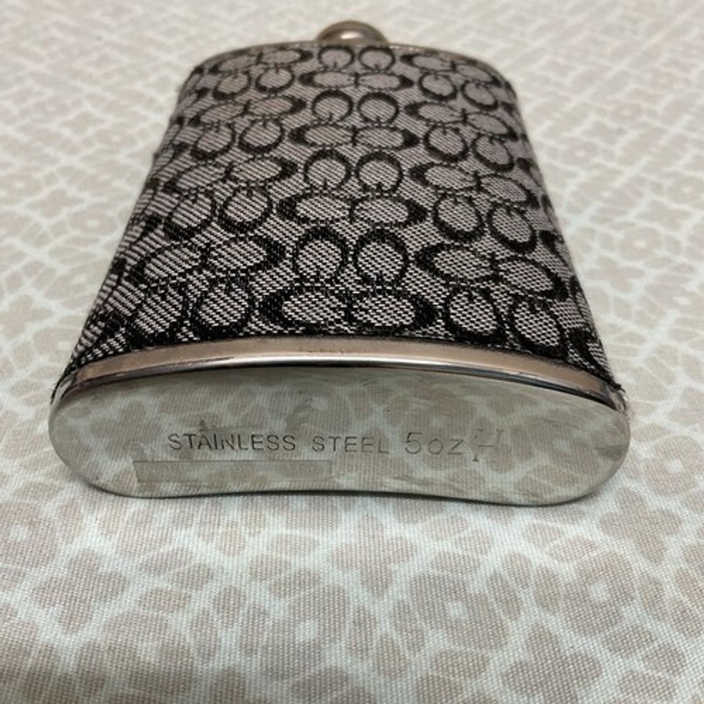 Coach Vintage Coach Black Canvas Stainless Steel Flask 5oz Size ONE SIZE - 3 Thumbnail