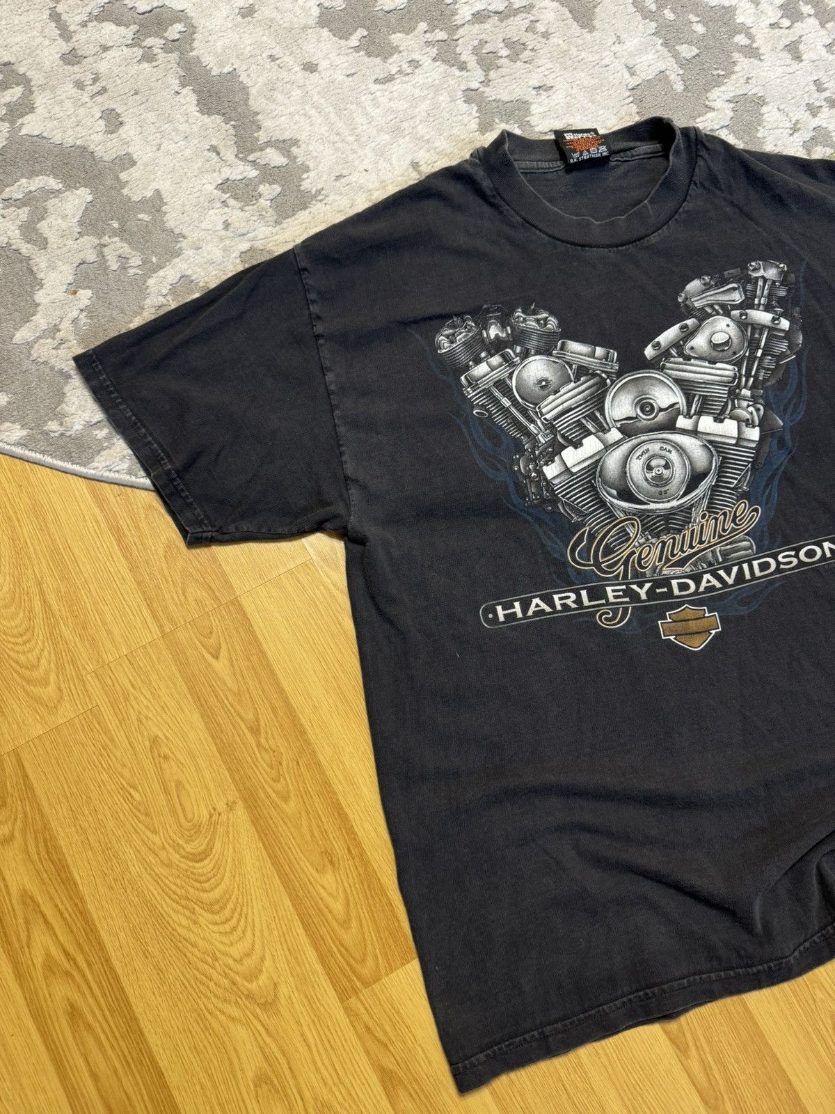 Harley Davidson × Vintage Vintage 2000 Harley Davidson Bauer Millett tee England Size US L / EU 52-54 / 3 - 8 Thumbnail